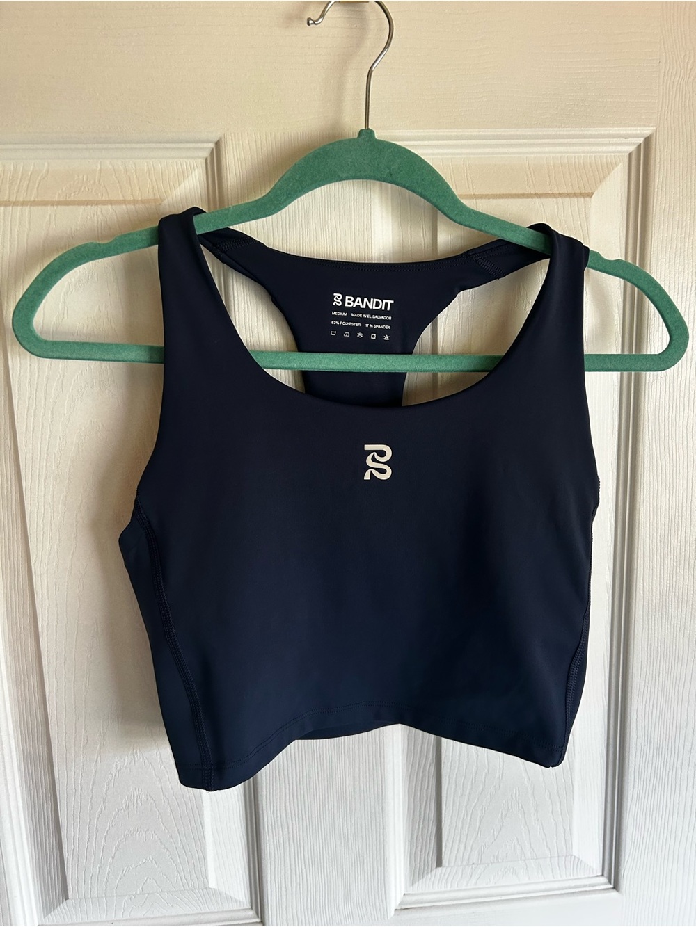 Women's Bandit Navy High-Neck Crop Sports Bra. Like new. Size small.